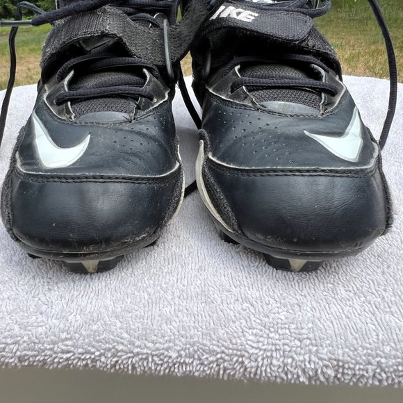 NIKE Merciless Shark Men's 9 Black White Football Cleats‎ Shoes 349035-011 - Picture 8 of 12